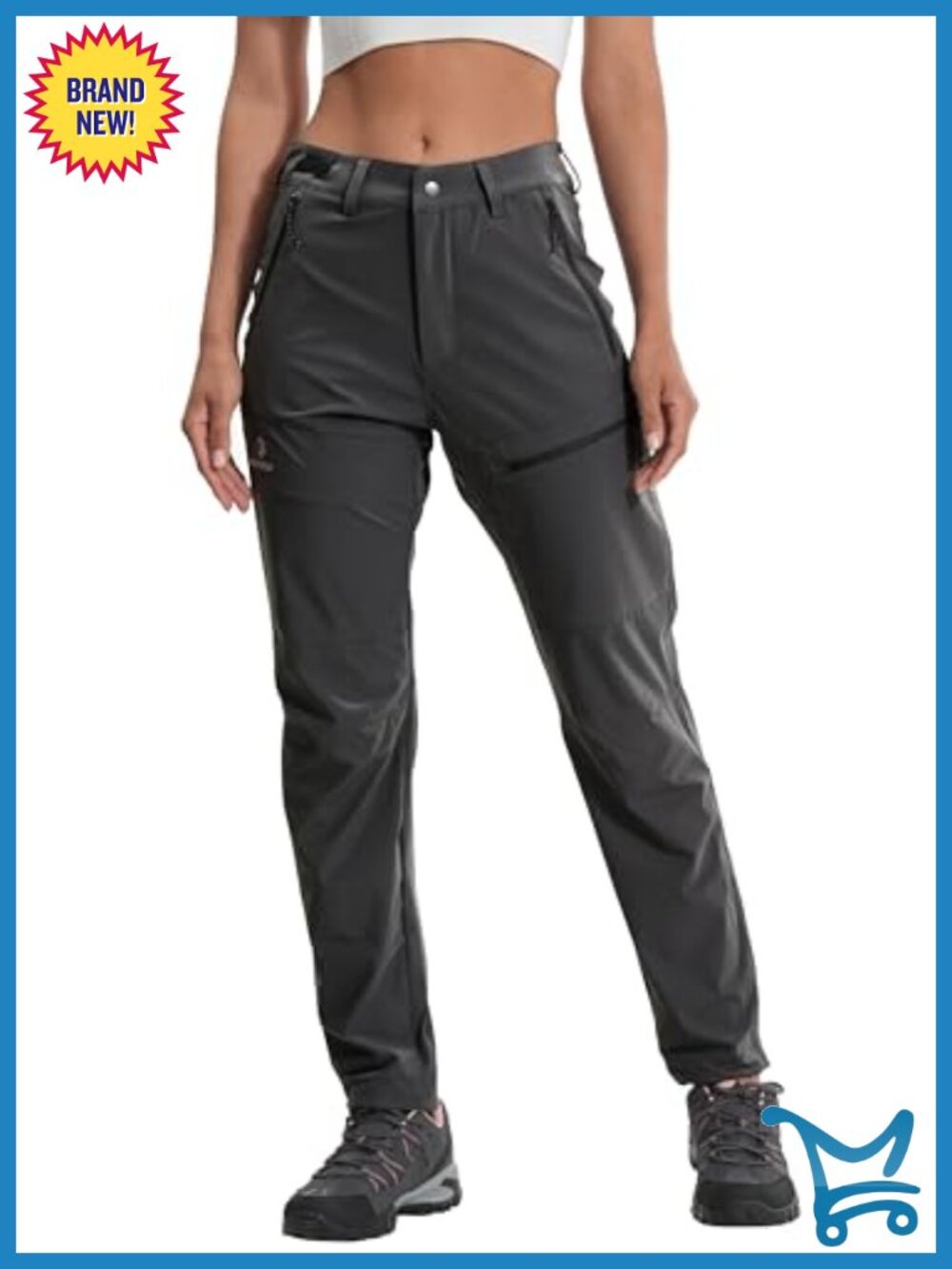 Womens Hiking Pants Nylon Spandex Lightweight Quick Dry Water Resistant Cargo